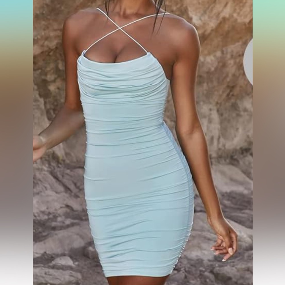 LIGHT  BLUE DRESS